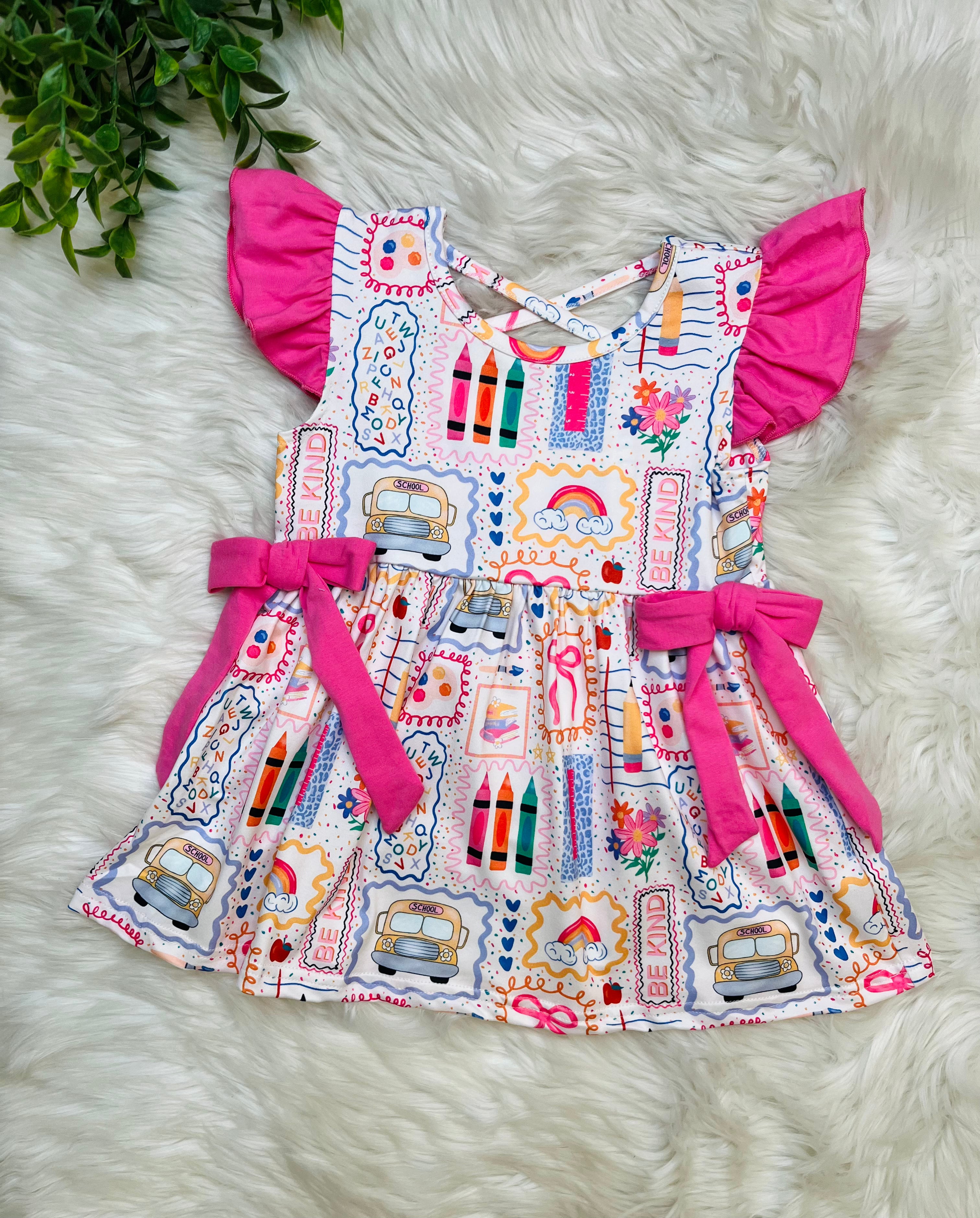 Girl’s Notebook Scribbles Ruffle Set