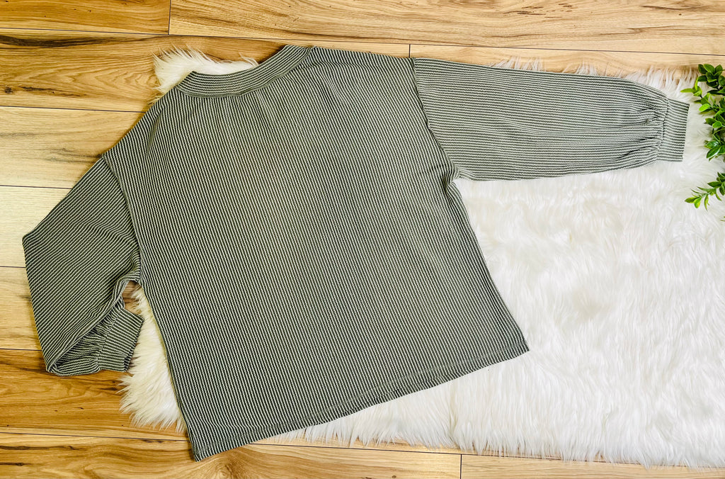 Women’s Evermmee Curvy Olive Ribbed Set