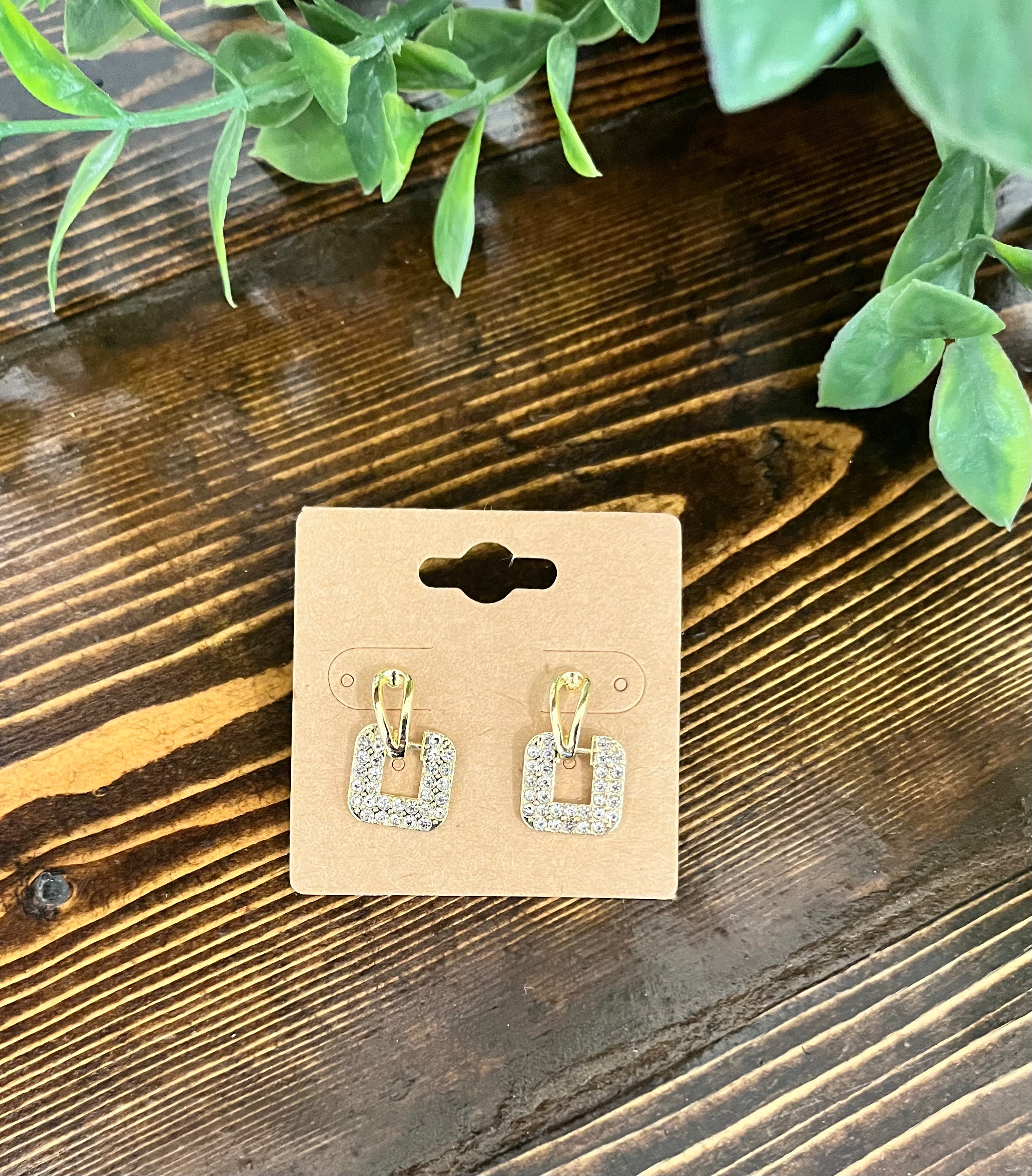 Women’s Square Diamond Earrings