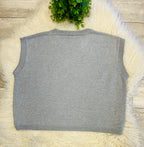 Women’s Zenana Sleeveless Sweater In Gray - Oversized Fit