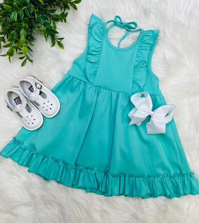 Millie Jay Girls Forest Green Dress