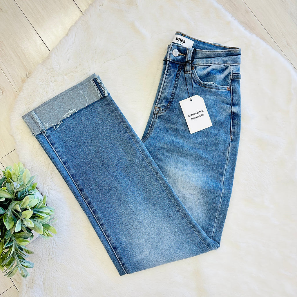 Women’s Mica High Rise Straight Jeans with Cuffed Hem #3286