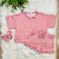 Girl’s Dusty Pink Dot Short Set