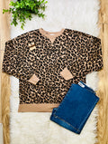 Women’s Very J Taupe Leopard Top