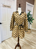 Women’s Jodifl Mocha & Black Polka Dot  dress - True to size