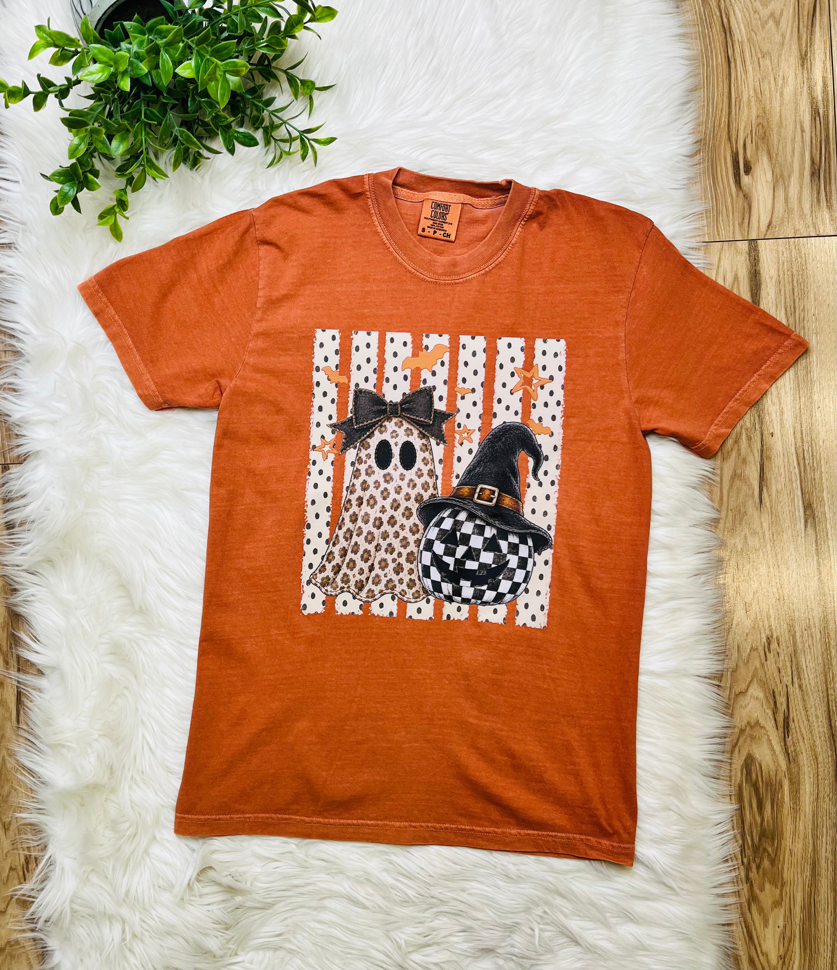 Women’s Comfort Color Ghost Pumpkin Tee