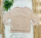 Women’s Evermmee Tan Bow Top- True to Size