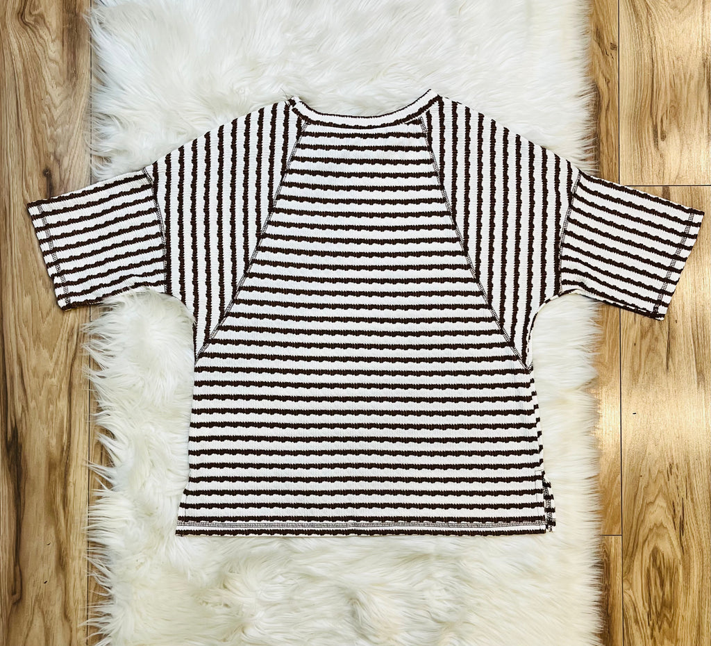 Women’s Evermmee Brown striped top