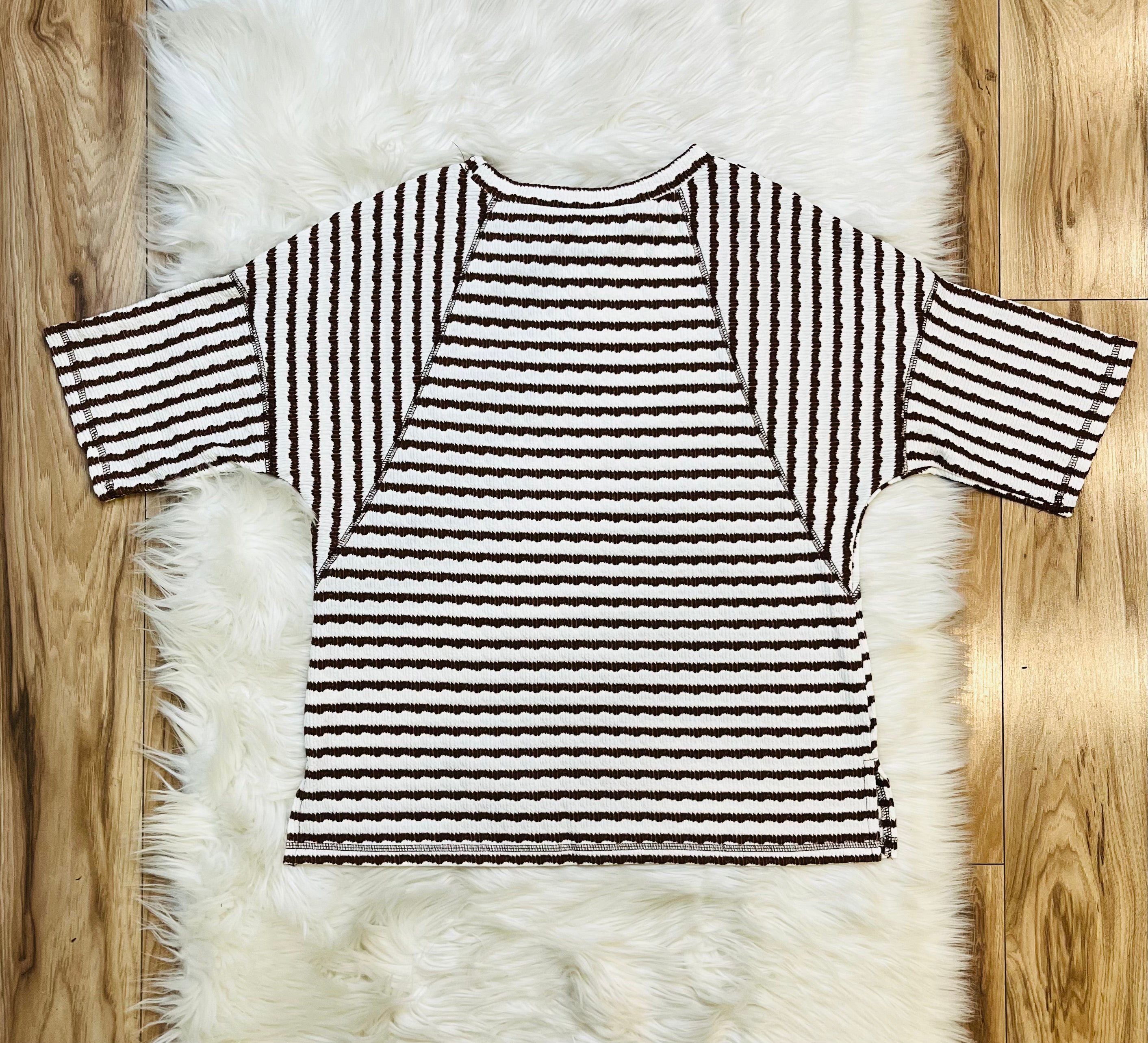 Women’s Evermmee Brown striped top