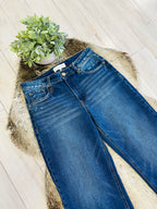 Women’s Risen Dark Wash High Rise Straight Jeans #20087