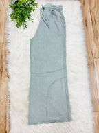 Women’s Zenana Sleet Grey Wide Leg Acid Wash Pants- Oversized