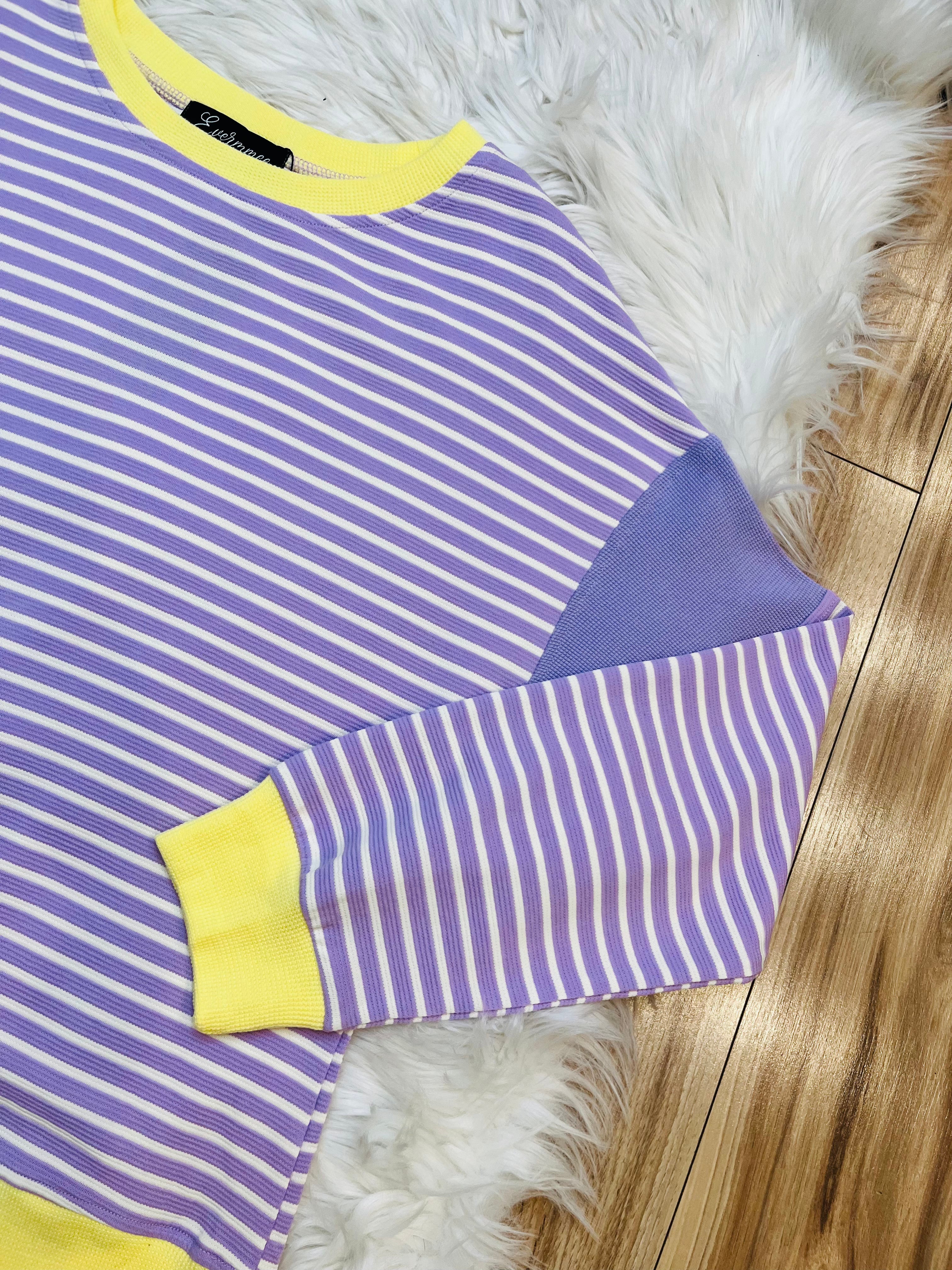 Women’s Evermmee Lilac Striped Top