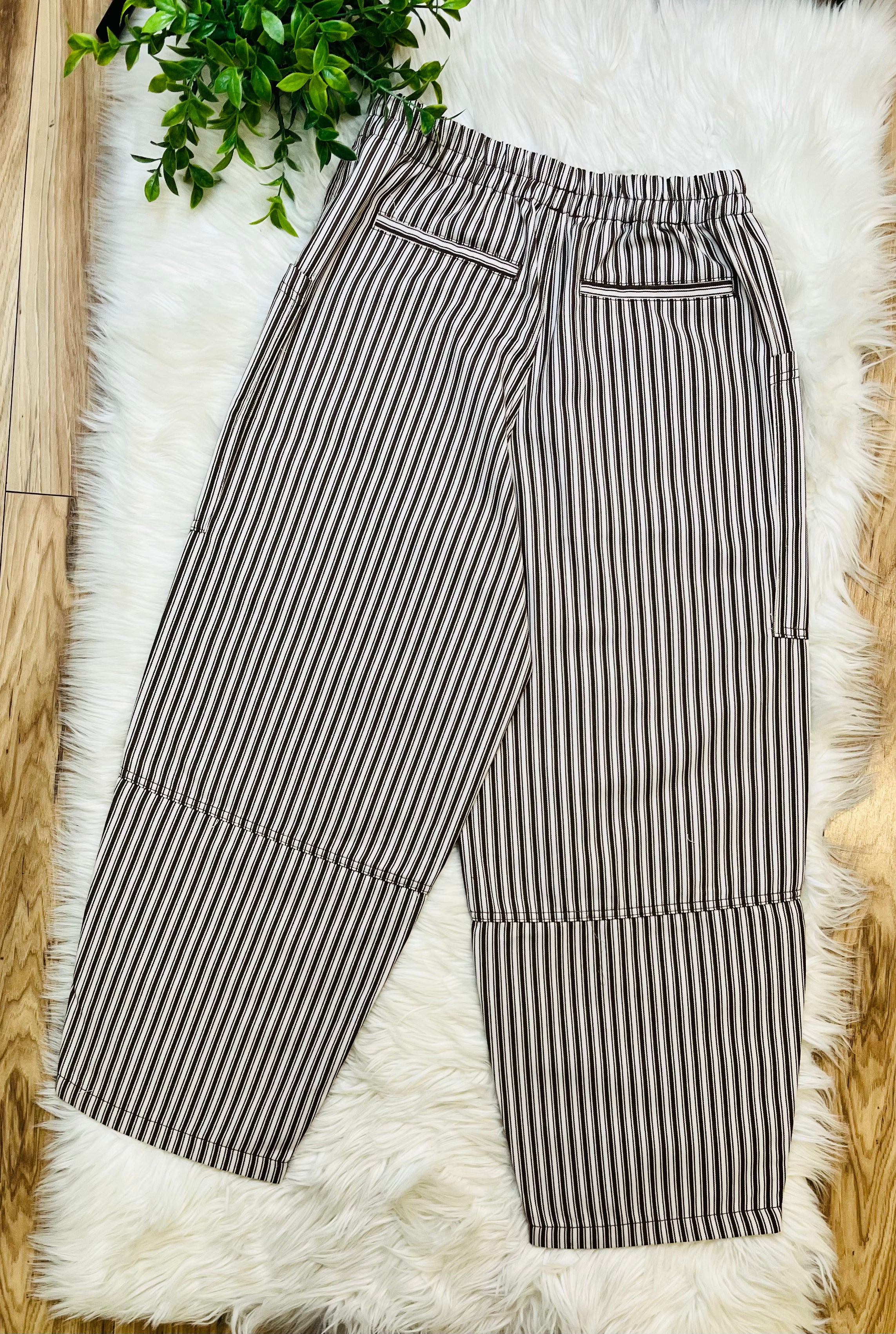 Women’s Blu Pepper Brown Stripe Pants
