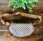 Women’s Brown Woven Crossbody Bag