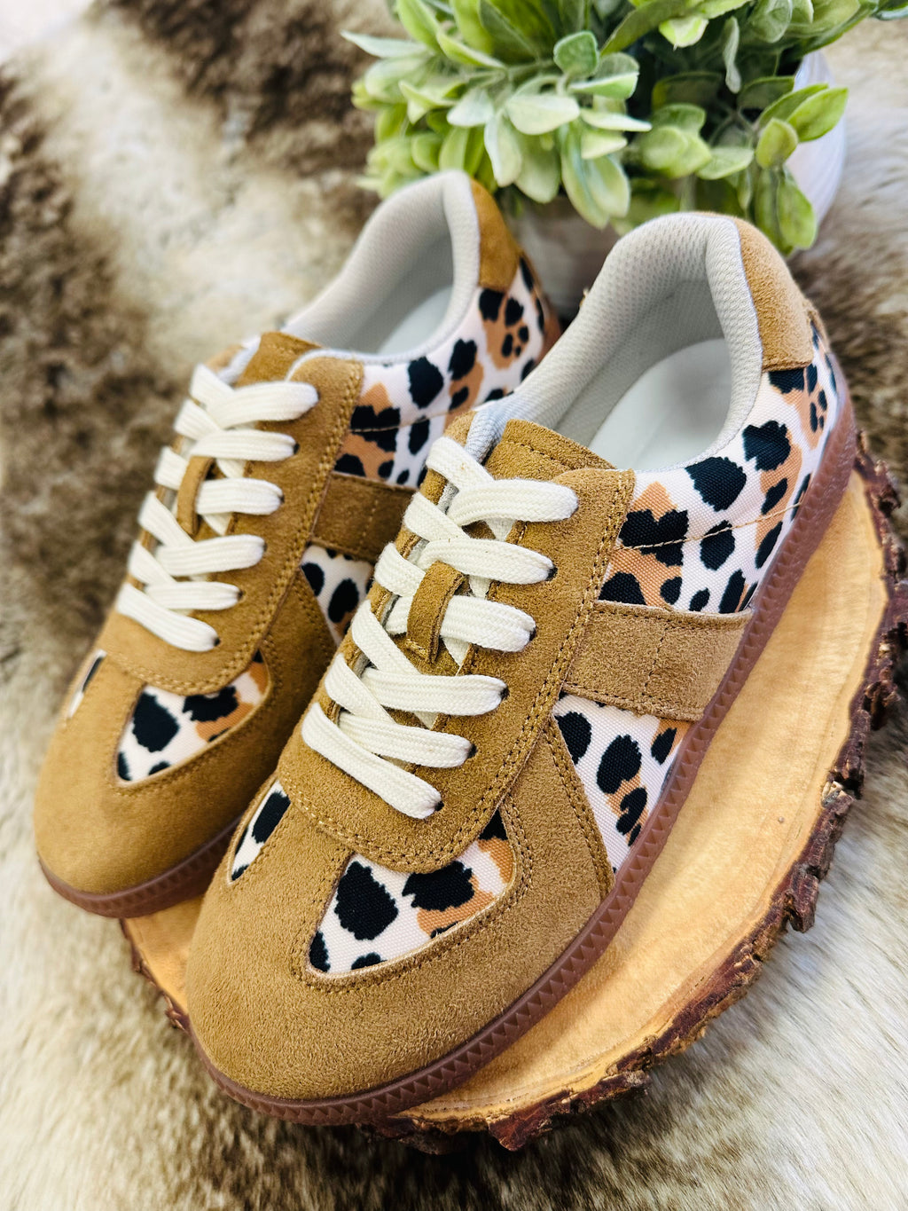 Women’s Camel Brown Leopard Print Shoes