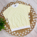 Women’s Yellow Short Set with White Polka Dots