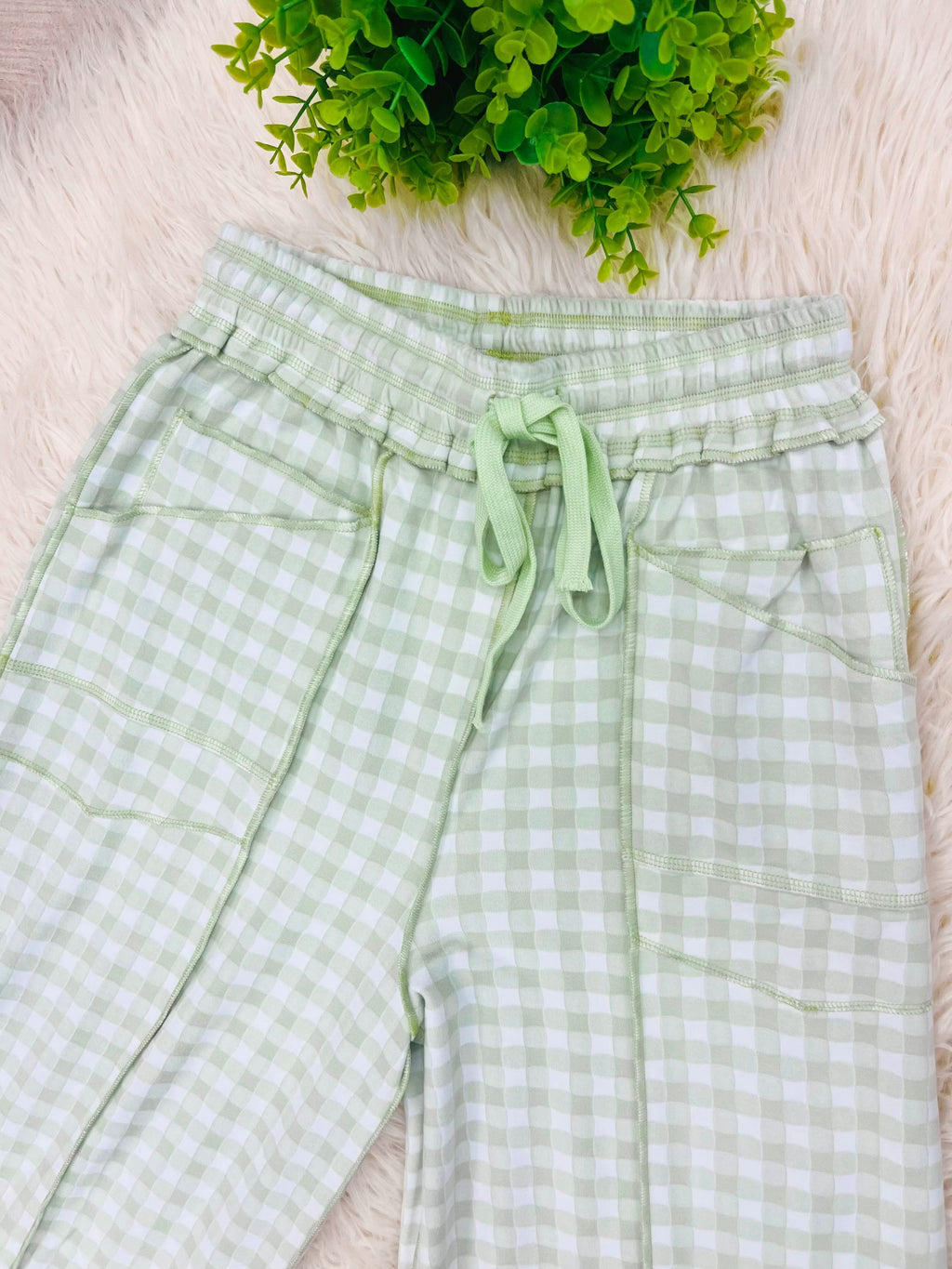 Women’s Anniewear Light Sage Barrel Knit Pants - True to Size