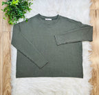 Women’s Zenana Olive Ribbed Short Set