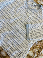 Women’s Very J Grey and White Knit Top