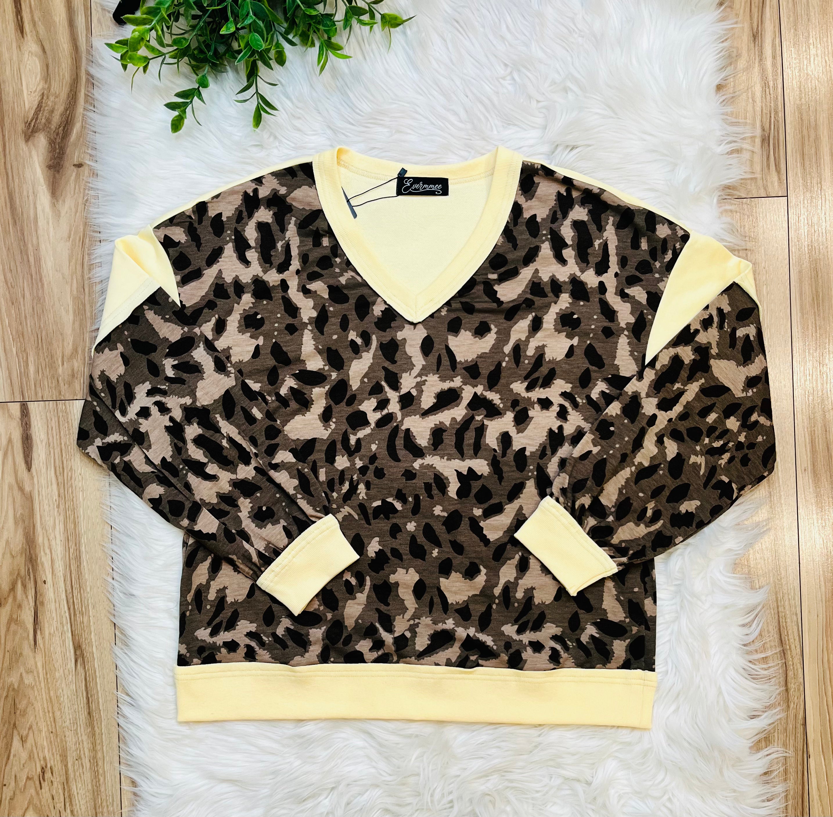 Women’s Evermmee Cheetah Yellow Detail Set