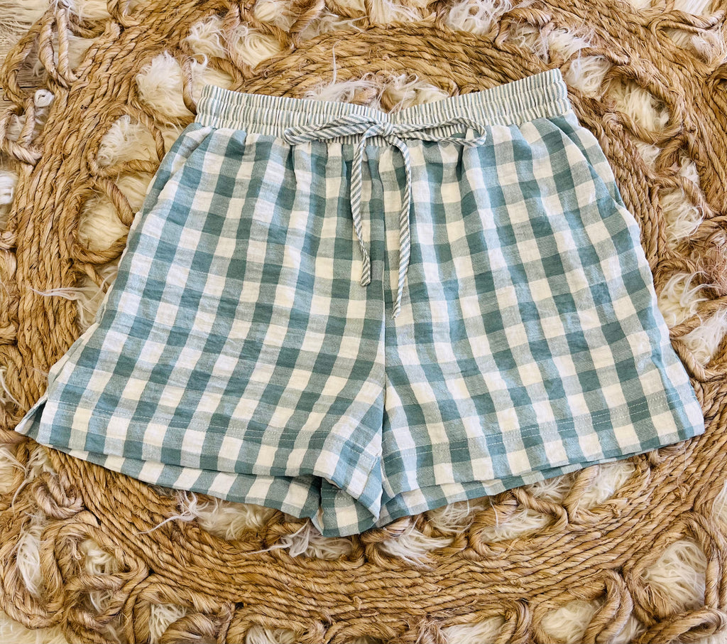 Women’s Very J Sage Gingham Short Set
