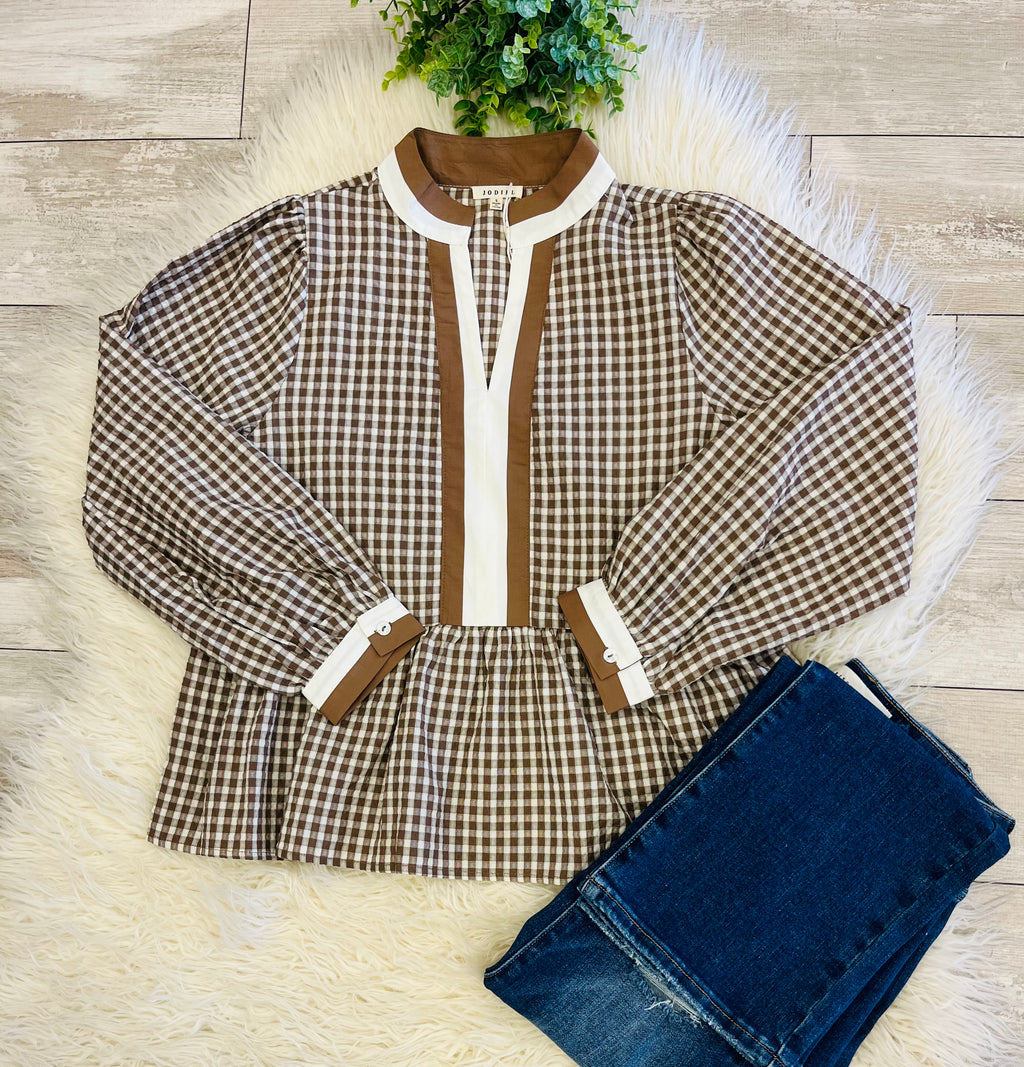 Women’s Jodifl Gingham check Top - True to size