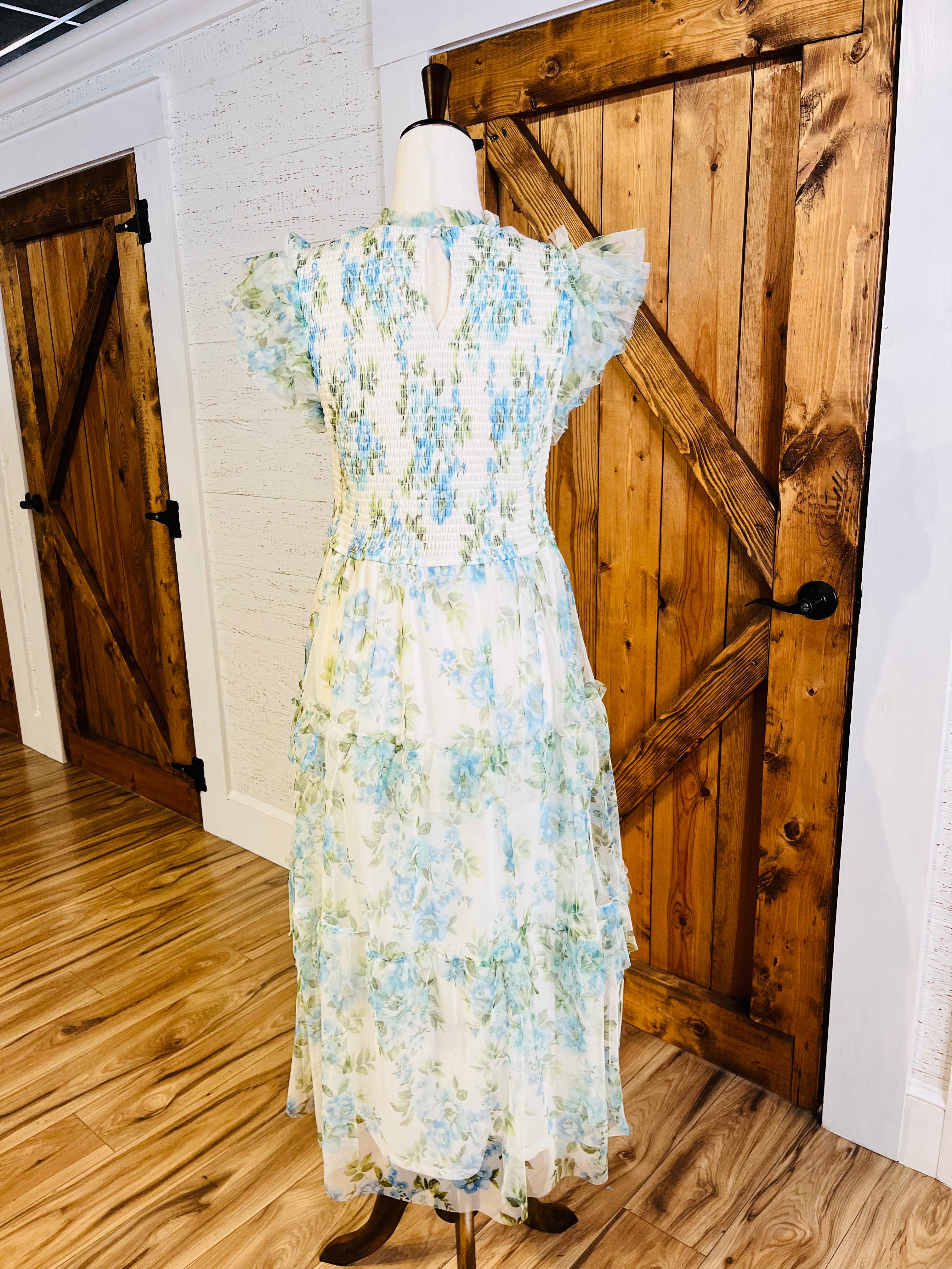 Women’s Perch Curvy Floral Tulle Pattern Dress