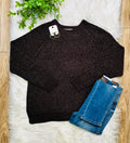 Women’s Zenana Dark Brown Exposed Seam Sweater Top-True to size