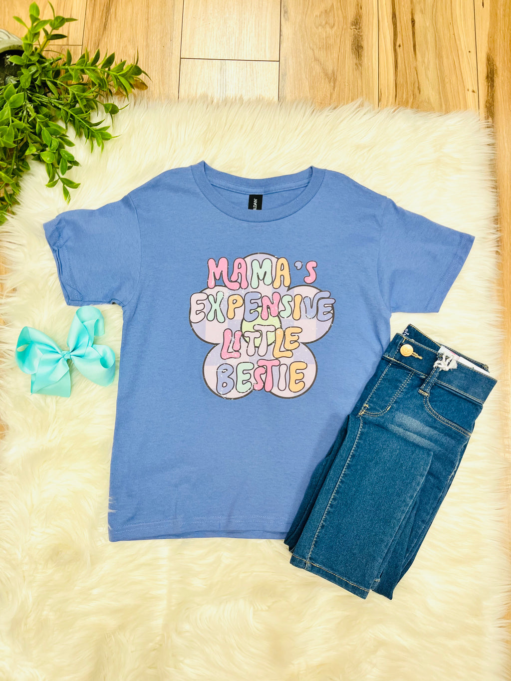 Girl’s Purple “Mama’s Expensive Little Bestie” Tee