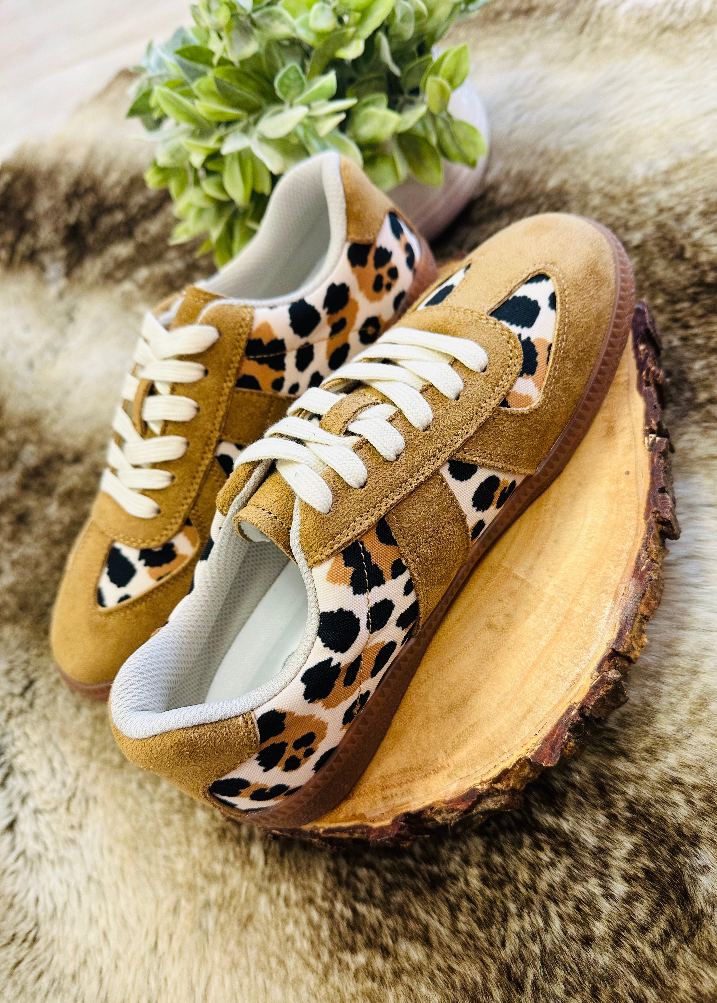 Women’s Camel Brown Leopard Print Shoes