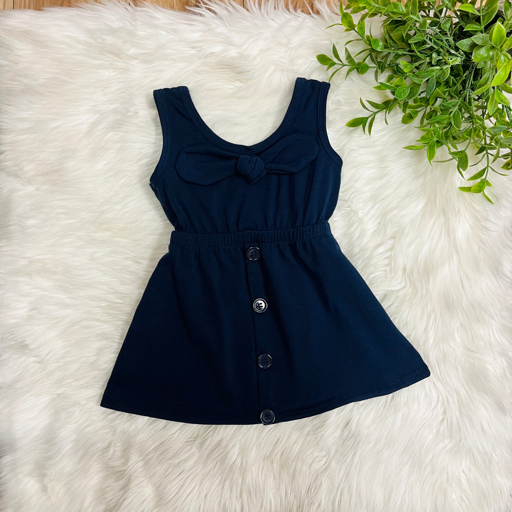 Girl’s Navy Patchwork Flare Pant Set
