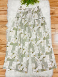 Women’s Anniewear Sage Patchwork Wide Leg Pants- Loose Fit