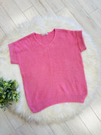 Women’s Zenana Pink Cuff Sleeve Sweater Top
