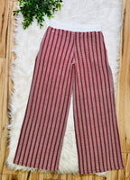 Women’s Zenana Rust Striped Ribbed Pant Set