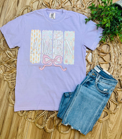 Comfort color Easter amen tee - Mini Mee Boutique