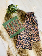 Women’s Regular and Curvy Leopard Print Pants with Pockets- True to Size