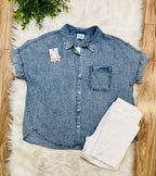 Women’s Very J Denim Wash Top