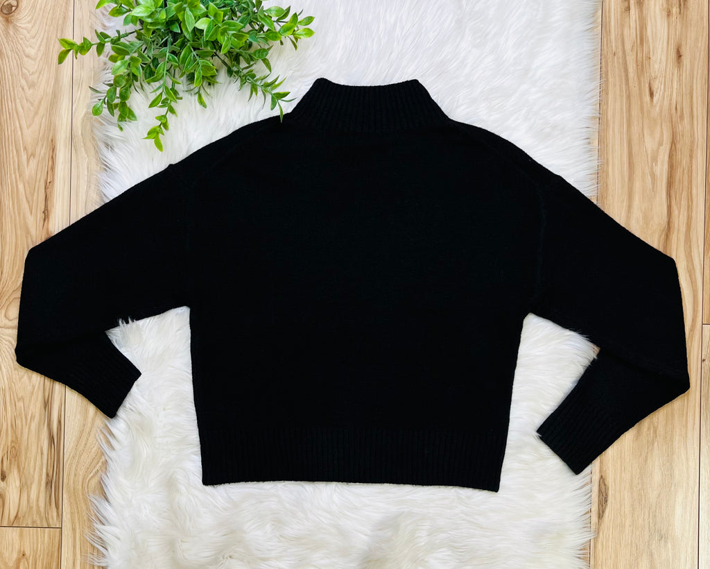 Women’s Love Tree Black Sweater Top- True to Size