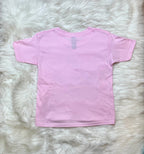 Girl’s Pink Smile And Bow tee