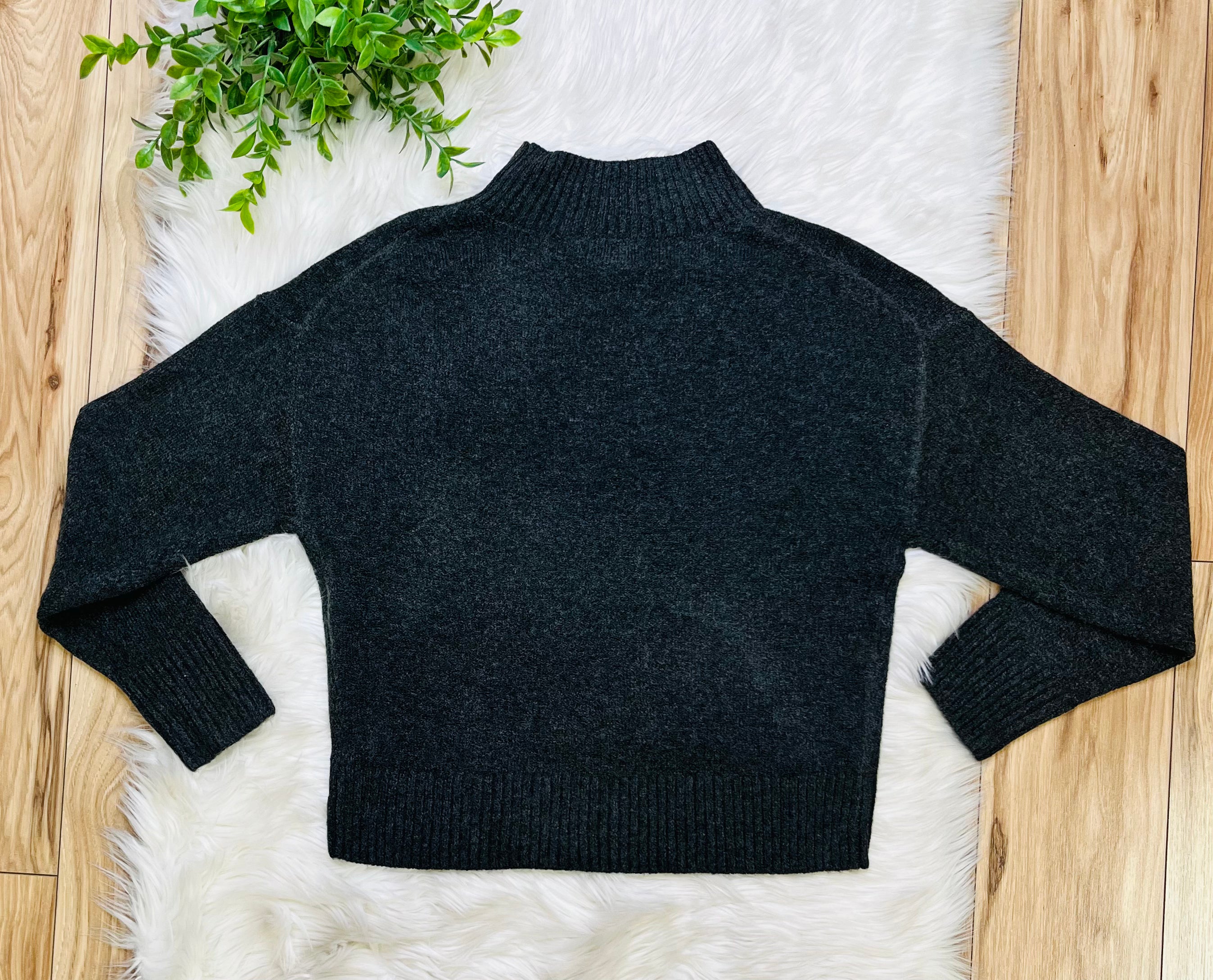 Women’s Love Tree Charcoal Sweater Top- True to Size