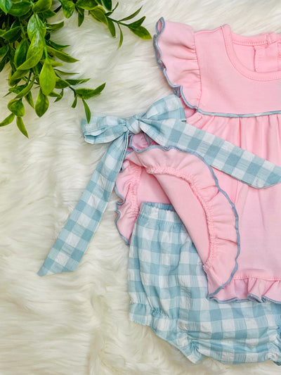 Millie Jay Pink and Mint Bloomer Set