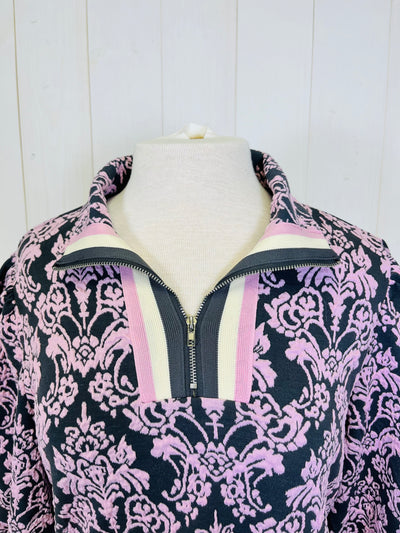 Jodifl pink and grey ribbon detail dress