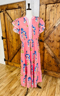 Women’s Curvy Blossom Meadow Print Midi Dress