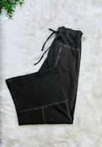 Women’s Zenana Exposed Seam Espresso Drawstring Pants- True to Size