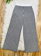 Women’s Zenana Grey Striped Ribbed Set