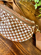 Women’s Brown Woven Crossbody Bag