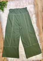 Women’s Zenana Exposed Seam Olive Drawstring Pants- True to Size