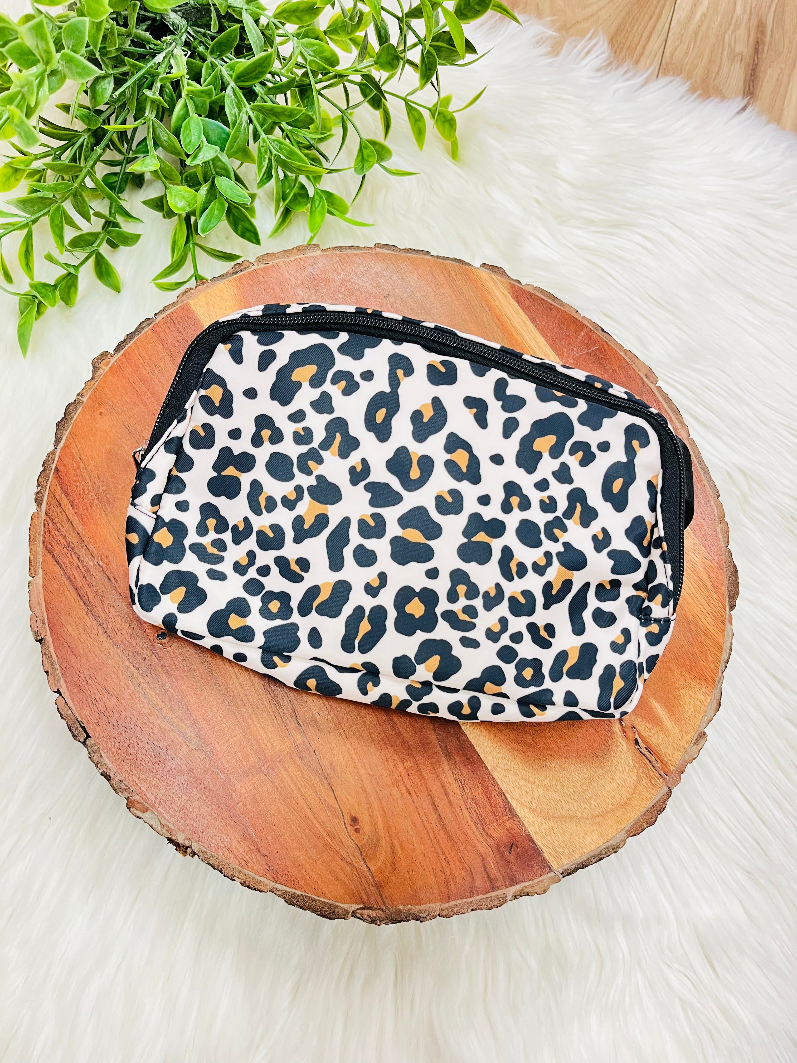 Taupe Leopard Print Belt Bag