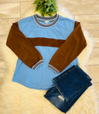 Women’s Blue & Brown Jodifl Long Sleeve - True to size