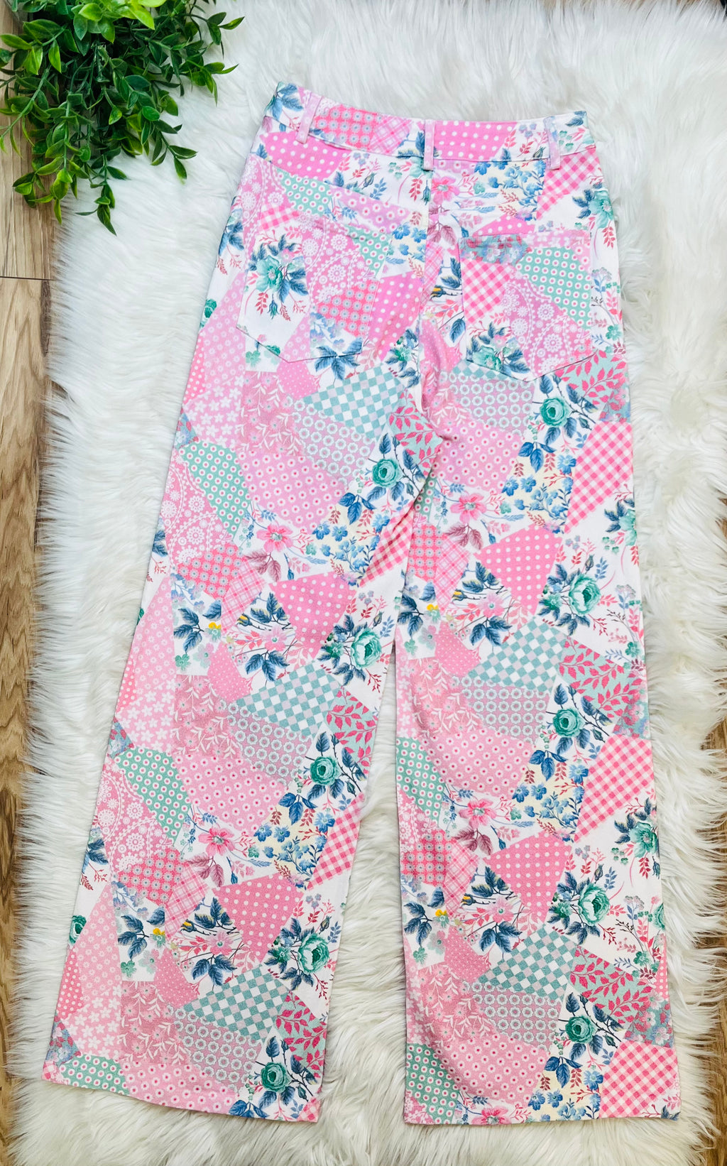 Women’s Pink Patchwork Jeans